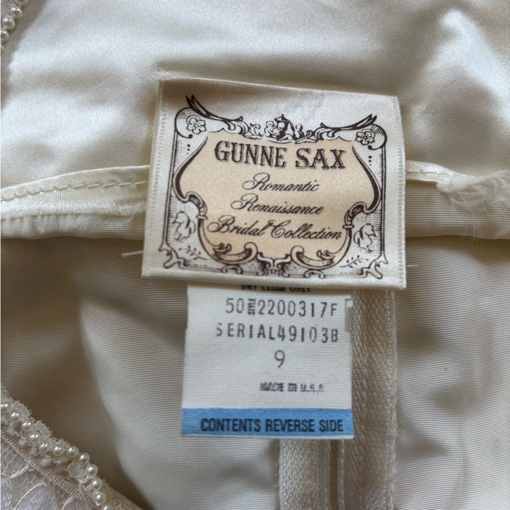Vintage 70s Gunne Sax Romantic Renaissance Bridal Collection Wedding Dress Sz 9 - Picture 10 of 15